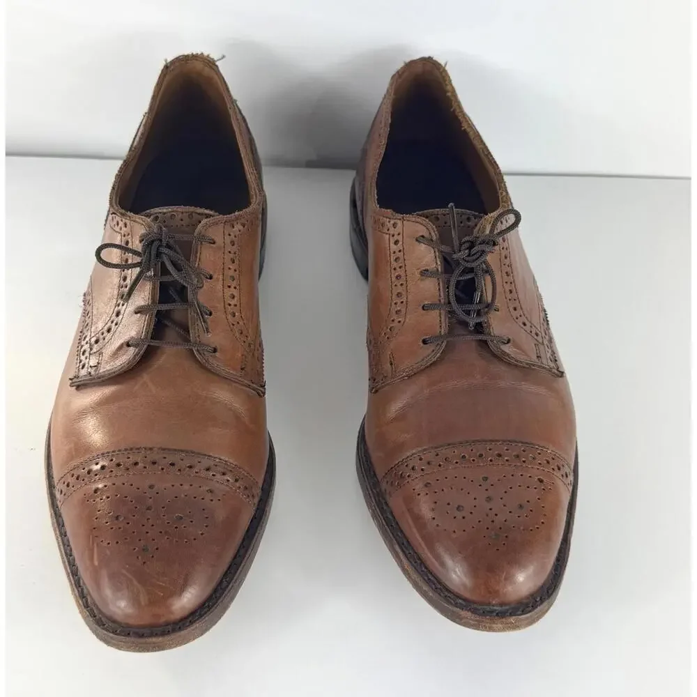 Allen Edmonds Strand Mens 11.5D Brogue Oxford Shoes Walnut Made in USA